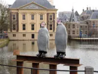 Tot en met 15 april is het Museumkwartier in Den Haag een openluchtmuseum met kunstwerken van Modern Birds.