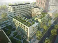 Aan de Naritaweg in Amsterdam Sloterdijk start deze zomer de bouw van STELT, ontworpen door Arons en Gelauff architecten.