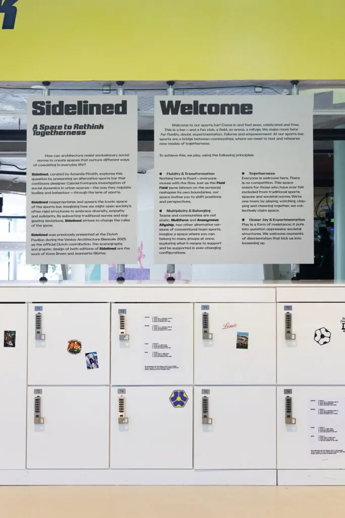 Vanaf vrijdag 10 juli is het Dek van het Nieuwe Instituut getransformeerd tot een ‘alternatieve sportbar’ onder de naam SIDELINED.