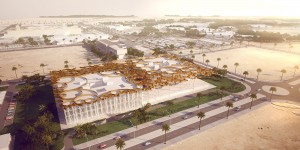 Besloten prijsvraagontwerp voor de gebouwen van de faculteiten van Rechten en Educatie, binnen het masterplan van het Office for Metropolitan Architecture voor de Universiteit in Doha, Qatar