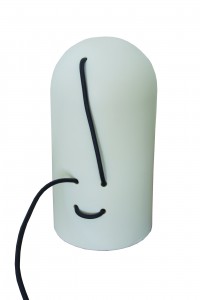 Coupe Soleil, keramische lamp in de vorm van een kapsel met een zichtbaar verwerkt snoer
