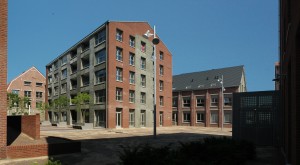 Rijghpark Tilburg, herontwikkeling voormalige
textielfabrieksterrein, ontwerp AWG architecten.