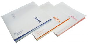 AREA boeken: AREA Research book, AREA Project book, AREA In conversation.
