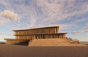 Het Werelderfgoedcentrum Waddenzee is ontworpen door het Deense Dorte Mandrup 