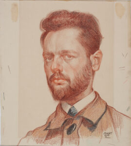 Michel de Klerk, Zelfportret, maart 1915, collectie Nieuwe Instituut